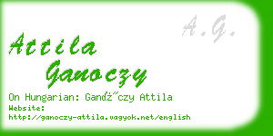 attila ganoczy business card